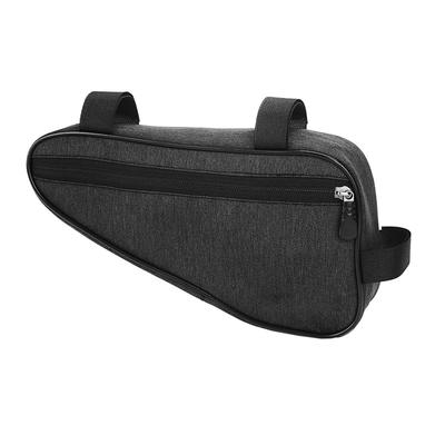 Mountain Bike Bag Triangular Tool Oxford Cloth Storage Bag 7.87 X 7.28 X 1.57in Outdoor Cycling Saddle Bag  Crossbar Equipment Accessories Black