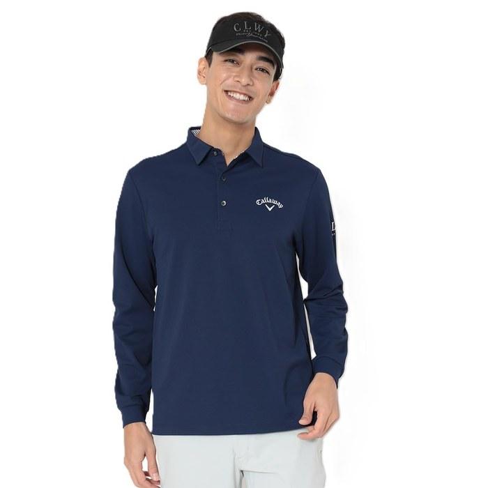 Callaway Long Sleeve Polo Shirt Cool Festa C26133100 Men s Navy L