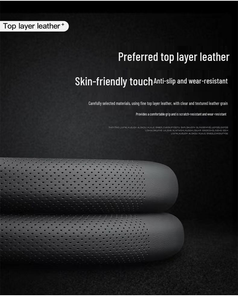 Nappa Leather Ultra-Thin Breathable Steering Wheel Cover for Mercedes C260L/E300L/GLC300L/GLB20