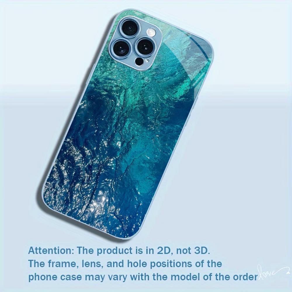 Seaweed Ripple Pattern Man Madam Protect PhoneCase Glass PhoneCase for iPhone 17 16 15 14 13pm Pro Plus Dropresistant Cellphone
