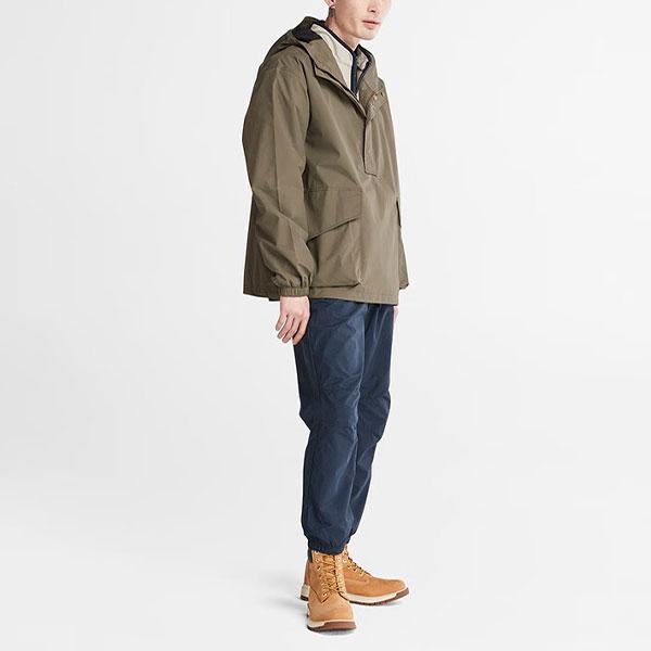 Timberland Solid Color Outdoor Waterproof Hooded Pullover Jacket Men Jackets Army-Green A692S-A58