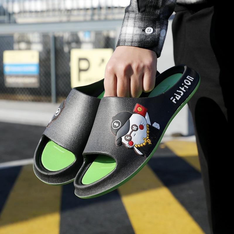 Men's slippers men's summer indoor home non-slip and deodorant couple bathing home cool slippers men's outer wear