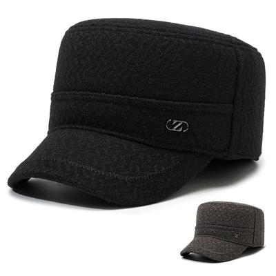 Middle-Aged Cap Men's Warm Ear Protection Cap Autumn Winter Flat Cap Father Cap