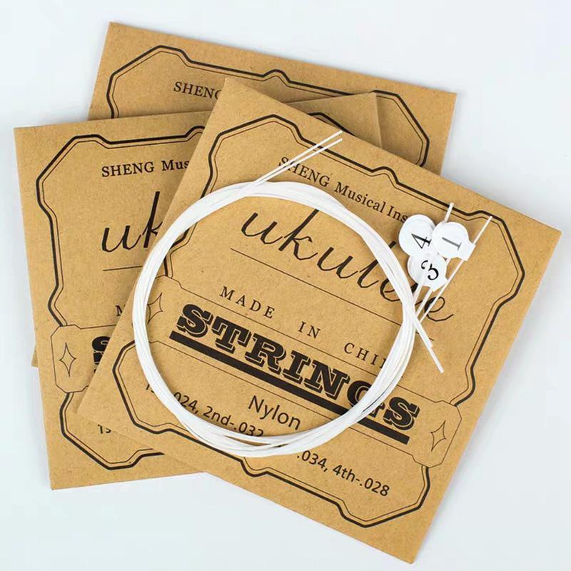 

Genuine Nylon Ukulele Strings – Universal Fit for Small Hawaiian Guitars