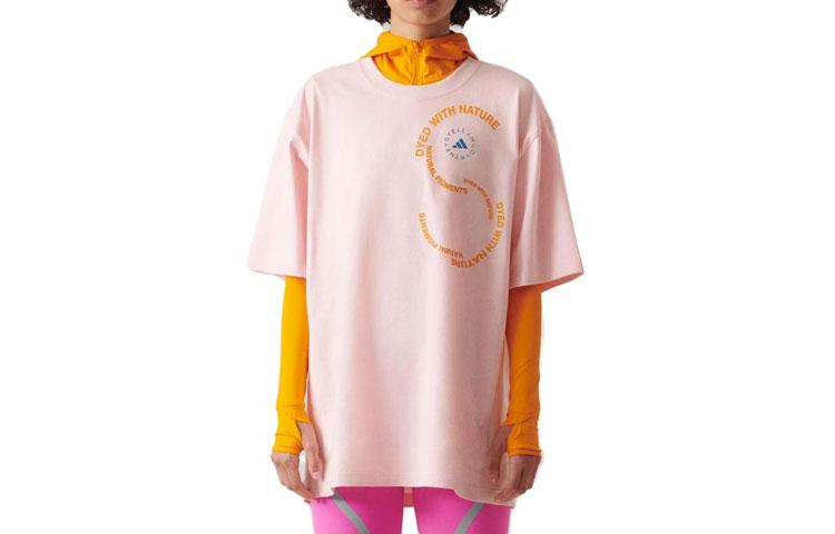 Adidas T Shirts Unisex Pink Crew Neck Moderate Straight Fit IA7711 XL