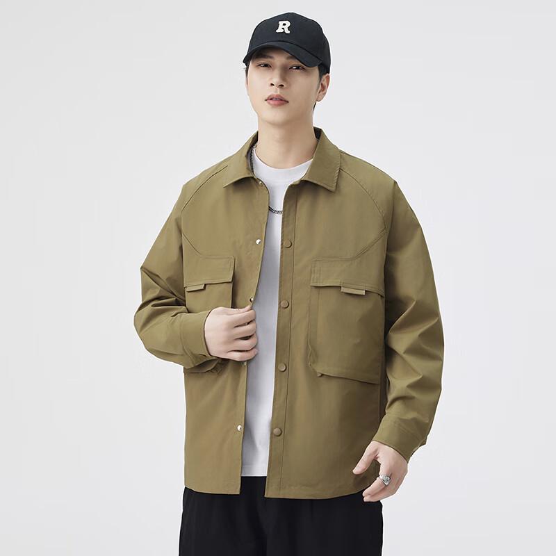 TOM ADAM 2025 New Lapel Men's Workwear Shirt Jacket