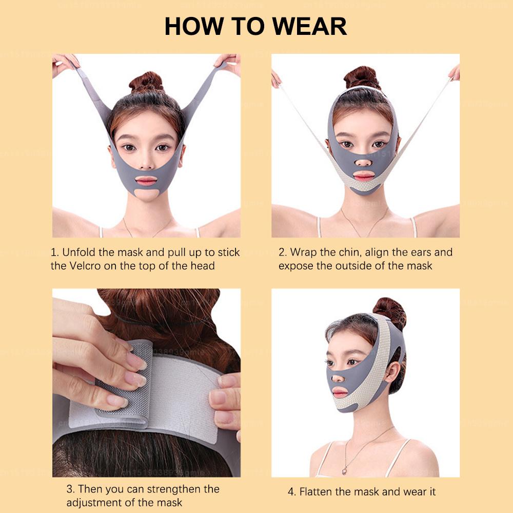 Faixa Adelgaçante para Rosto V-Line Modelador Facial Redutor de Papada Cinto de Lifting Facial Massageador Facial Antirrugas Ferramenta de Cuidados com a Pele para Mulheres