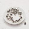 18K Gold Accessory: Shiny Small Solid Copper Round Beads for DIY Handmade Bracelets and Jewelry Spacers