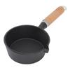 Egg Frying Pan Cast Iron   Wood Handle   Pre Seasoned Skillet for Indoor Outdoor Cooking