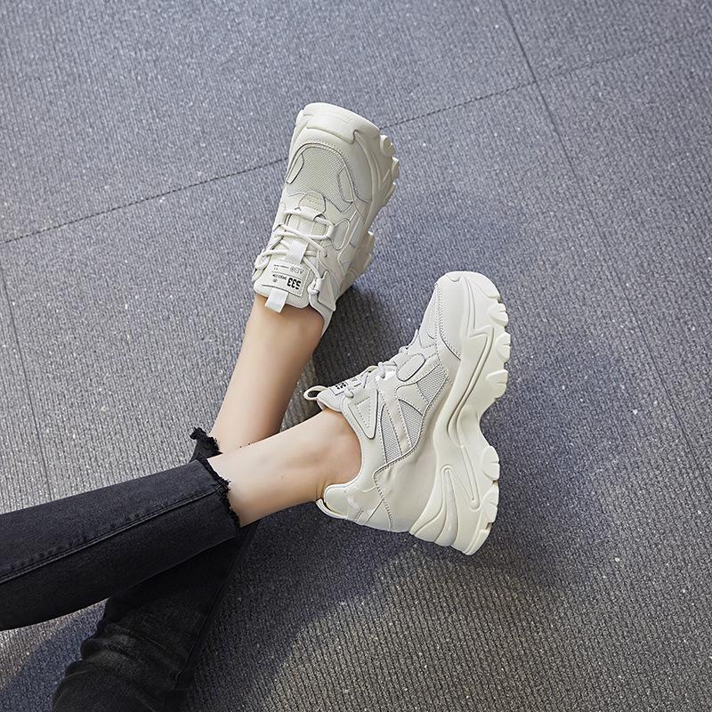 Inner heightening dad shoes autumn and winter new casual sports shoes temperament thick sole small tide