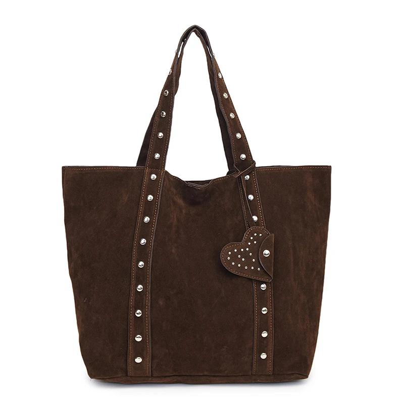 

Small Nubuck Leather Tote Bags Lady Shoulder Bag for Women 2026 Winter New Korean Fashion Y2K Retro Handbags and Purses