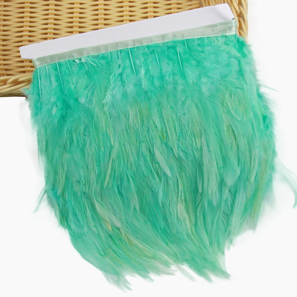 Feather1/5/10 Meter Rooster Chicken Feather Trims 4-6 Inch Natural Feathers for DIY Crafts Costume Clothing Hat Mask Making