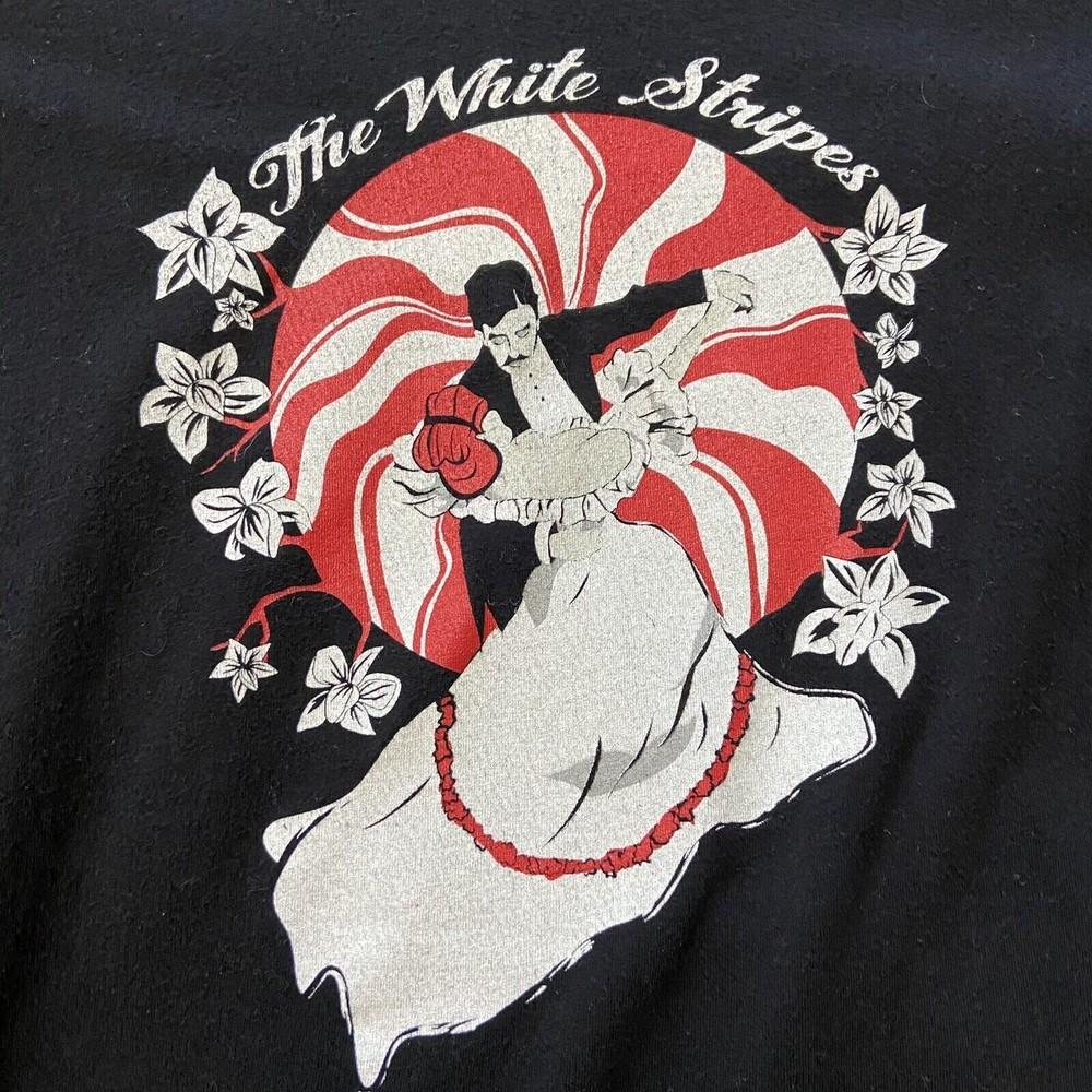 The White Stripes Rock Band Black Men  Shirt E853 Unisex T-Shirt L