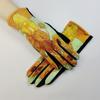 Oil Painting Print Touch Screen Gloves Thick Fleece Lining Art Printed Gloves  Retro Opera