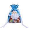 5Pcs Drawstring Gift Bag Santa Claus Snowman Candy Cookie Packaging Bag Christmas Candy Bags