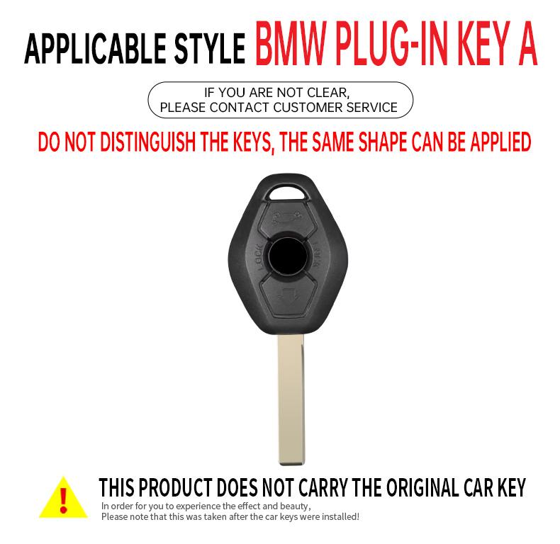 Zinc Alloy +Leather Car Key Case Cover for BMW 3 5 7 Series X5 E53 X3 F83 E46 E39 E38 E60 E63 E61 E64 330i Z3 Z4 E85 E86 M5 325i