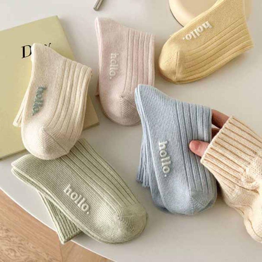 10Pairs Candy Color Mid-calf Socks Breathable Sweet Socks Women Fashion Mid Tube Socks  Streetwear