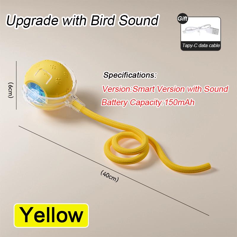 Upgrade Smart Interactive Cat Toys Ball Pet Interaction with Bird Sound Automatic Rolling Ball Toy for Cat Electric Dog Ball Toy