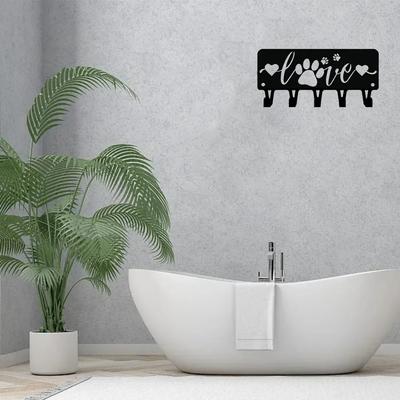 1pc Puppy Dog Love Key Rack Hanger & Organizer - Metal Wall Art for Decorative Key Storage and Organization