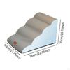 Dog Steps with Washable Cover Soft Stairs for High Bed Couch Car Beige 5 Tiers