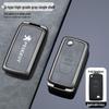 Leder Schlüsseletui für Dongfeng Peugeot 408/308/3008/4008/2008/5008 Metallmodelle