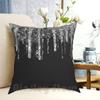 Silver Glitter Pillow Case Printed Home Soft DIY Pillow Cover Silver Glitter Gold Glitter Rose Gold Glitter Glamour Glitter
