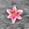 2Pcs Simulation Lily Hair Claw Ponytail Clip For Women Girls Cute Hairpin Large Hair Clip  Hair Accessories Gifts