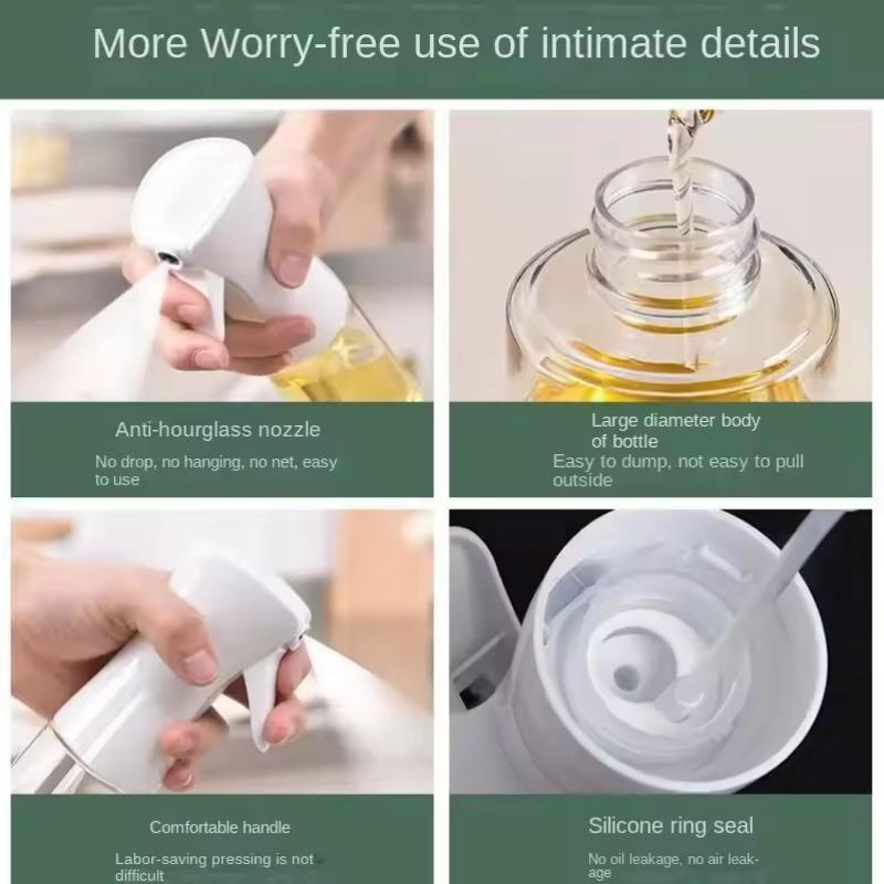 200/300 ML Oil Spray Pot Kitchen Household Edible Olive Oil Spray Bottle Atomized Misty Oil Tank Air Fryer Spray Bottle