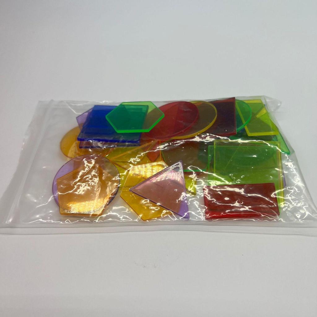 Gjennomsiktige geometriske byggeklosser: Montessori pedagogisk leketøy for barns tidlige læring og kognitive utvikling