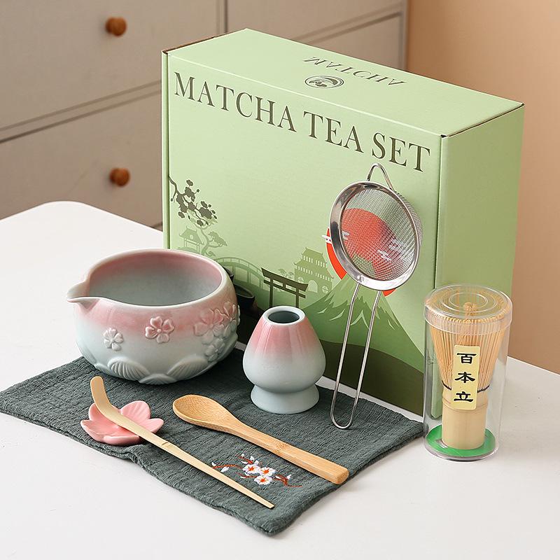 Matcha Bowl With Matcha Whisk Set Japanese Matcha Tea Set Matcha Making Kit Tranditional Song Dynasty Tea Ceremony Accessories