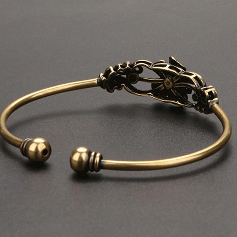Handcrafted Floral Copper Bangle Comfortable Fit Floral Bracelet Fashion Jewelry For Casual Or Formal Outfits