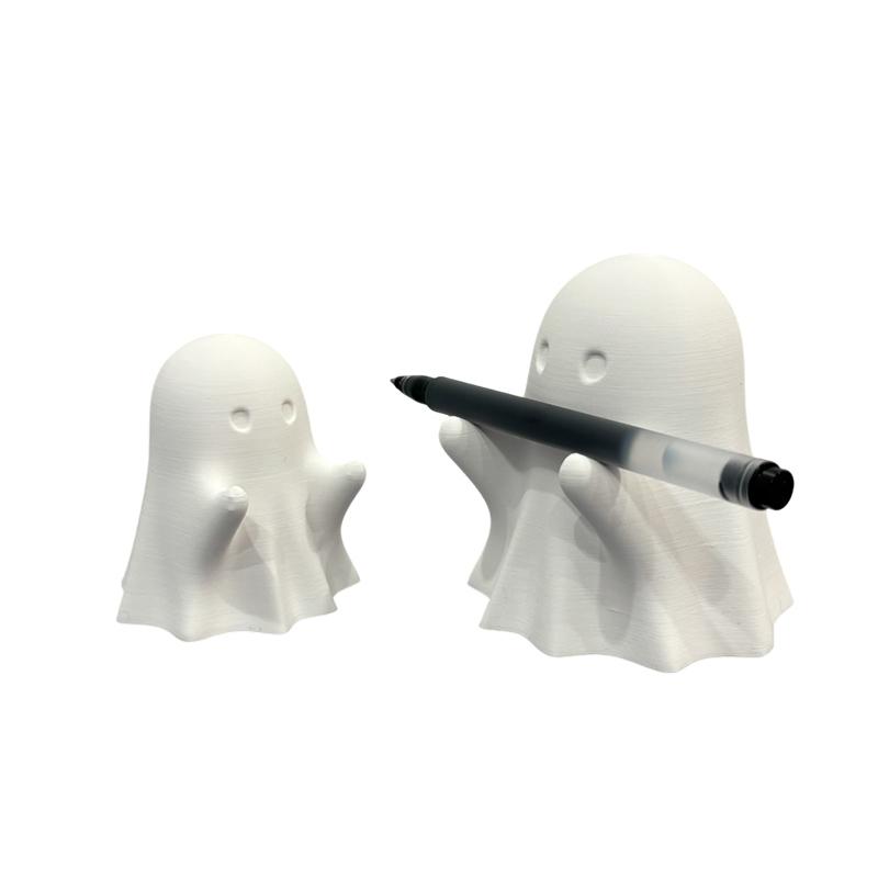 Cute Ghost Pen Holder Set Desktop Decoration Halloween Decoration