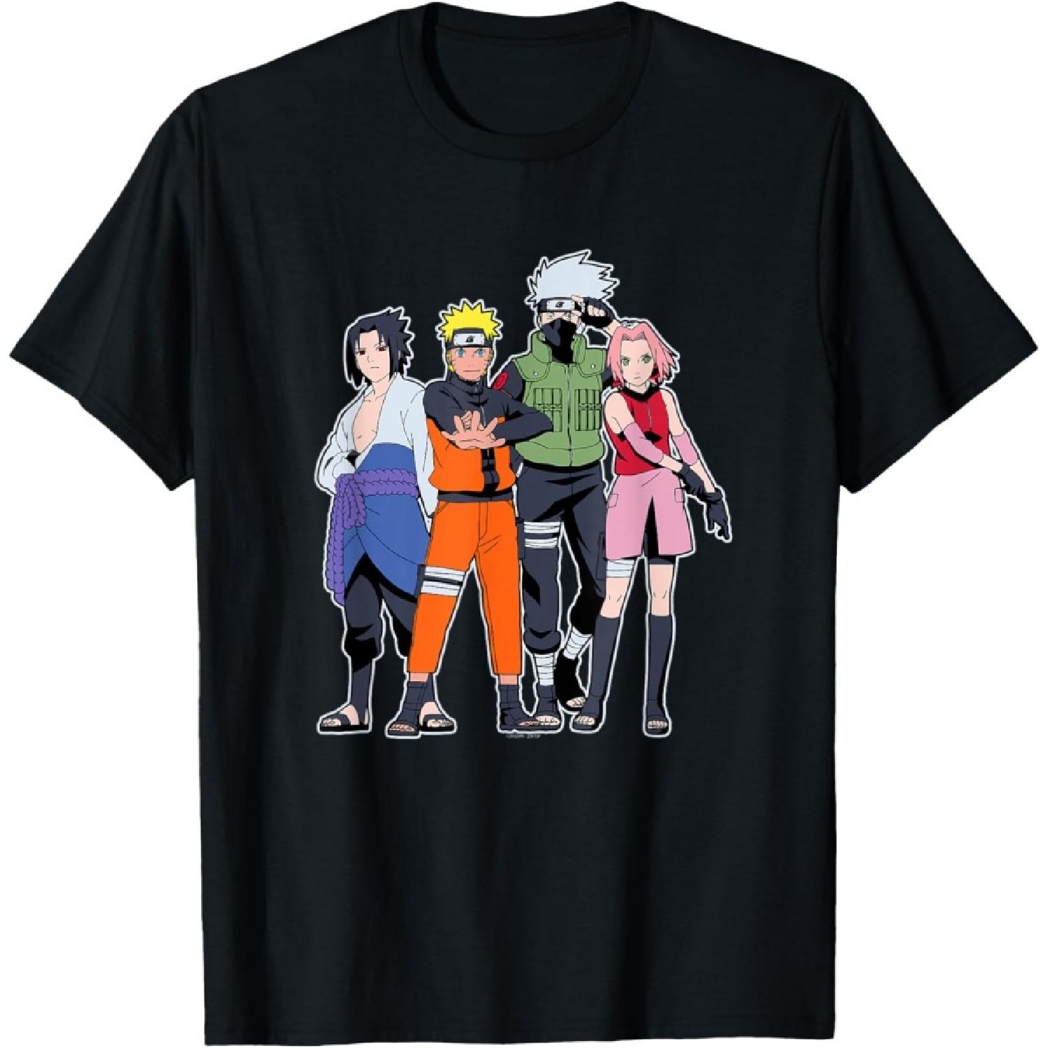 

Naruto Shippuden Team 7 Group Anime T-Shirt(1) XXXXXL чорний