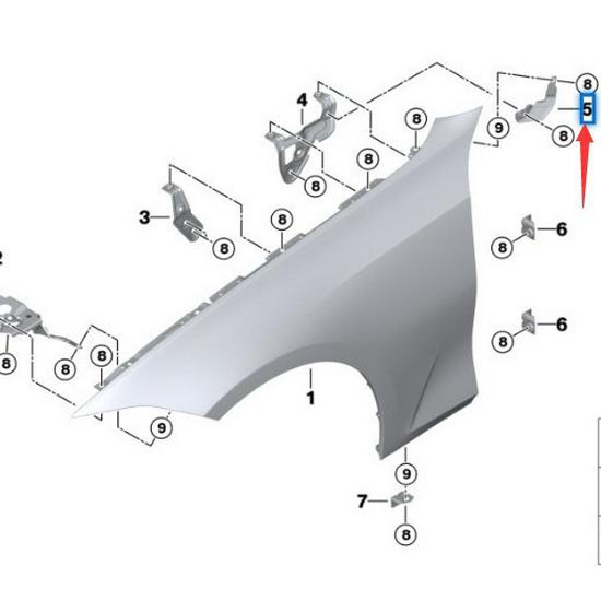 BMW 3 Series G20/G28 Fender Brackets (Left & Right) 41007488121/41007488122