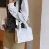 Solid Color Down Cotton Shoulder Bag Large Capacity Nylon Handbag  Office Worker