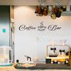 1pc PVC Wall Stickers for Cafe Bar Decoration Cup Pattern 560x180mm