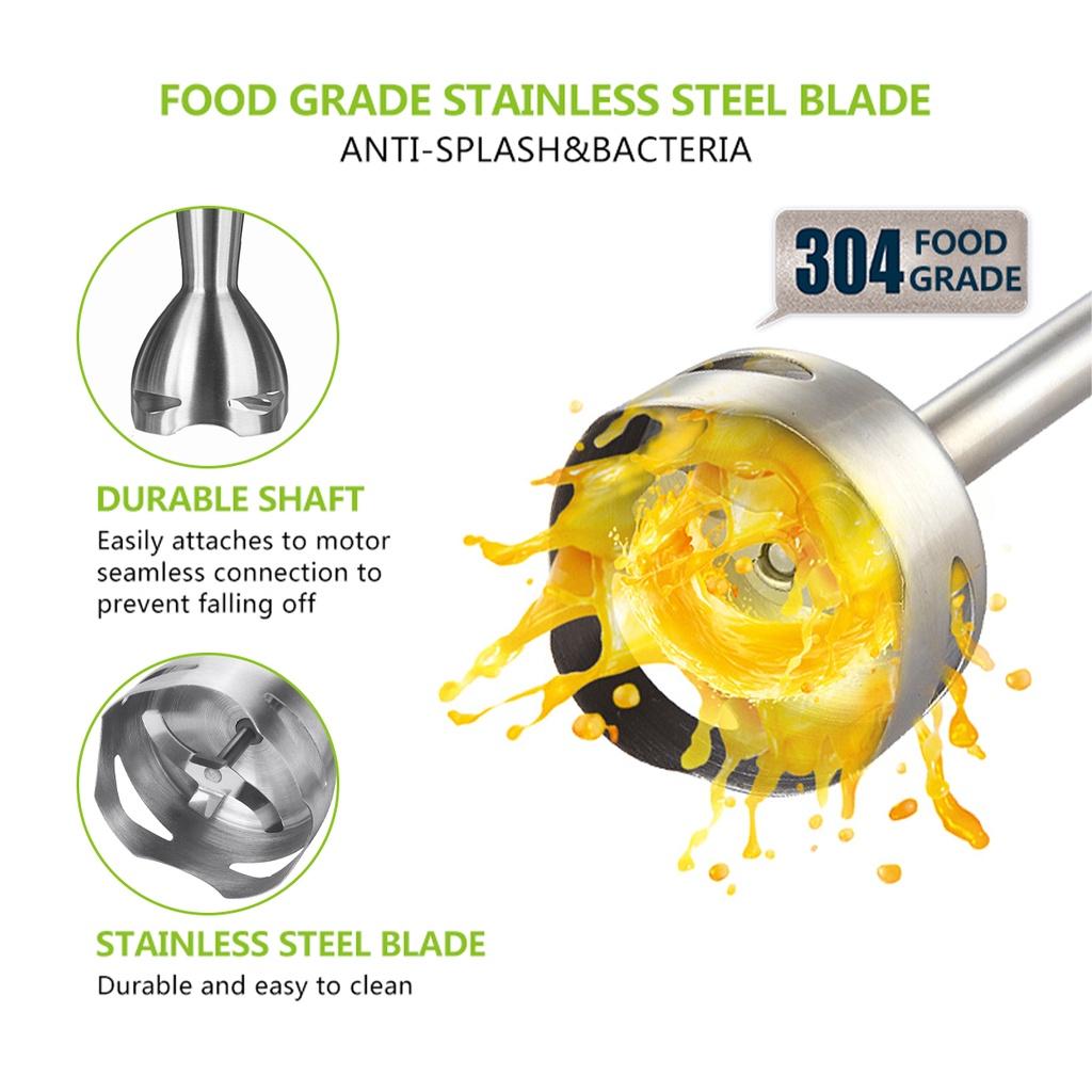 1000W 2 Gears+Variable Speed Mini Hand Blender Chopper With Beaker Whisk Immersion Mixer 220-240V