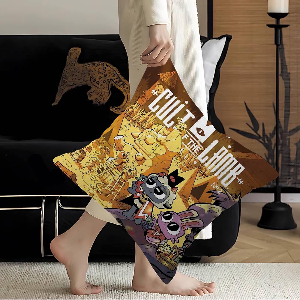 Cult Of The Lamb 4545cm Cushion Cover Pillow Cover Decor Pillowcase Home Pillowcase For Couch Pillow