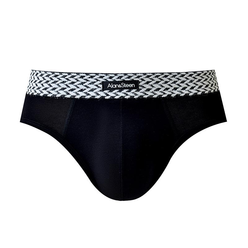 2026 Summer Men s Cotton Blend Briefs - Comfortable, Breathable, Trendy Short Leg Style L чёрный
