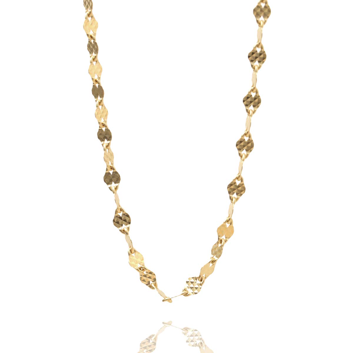 

Намисто 18K Ланцюжок k18 Намисто 18K Chain Only 18K Квітка 40 см [DEVAS] Жіноче 1,8 мм золотий