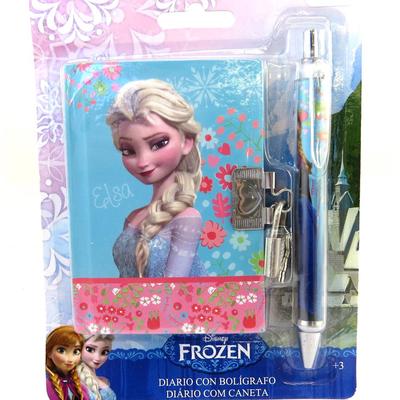 Reine Des Neiges [M6846] - Diary Set 'Frozen - Reine Des Neiges' Blue (+ Matching Pen)
