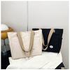 New large-capacity canvas shoulder bag, business trip tote bag, light fashion trend women's commuter handbag