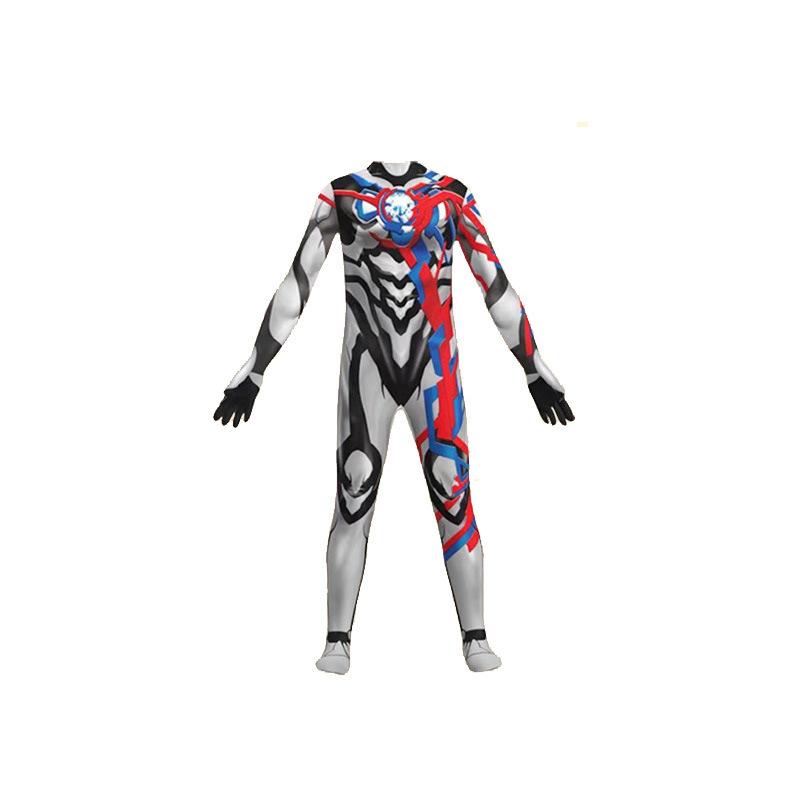 Halloween-Kostüm für Erwachsene und Kinder Gesalzenes Ei Superman Ultraman Tiga Overall Helden Cosplay Kostüm