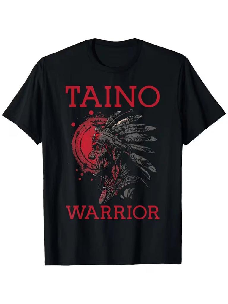 Taino Warrior Puerto Rico Heritage Boriken Pride T-Shirt, Unisex 100% Cotton Cas