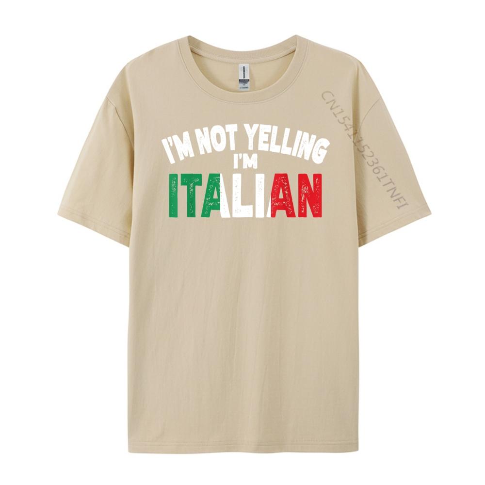 Ich schreie nicht, ich bin Italiener Lustiges italienisches Erbe Geschenk Luxus Designer WEICH Harajuku Übergroß Normal