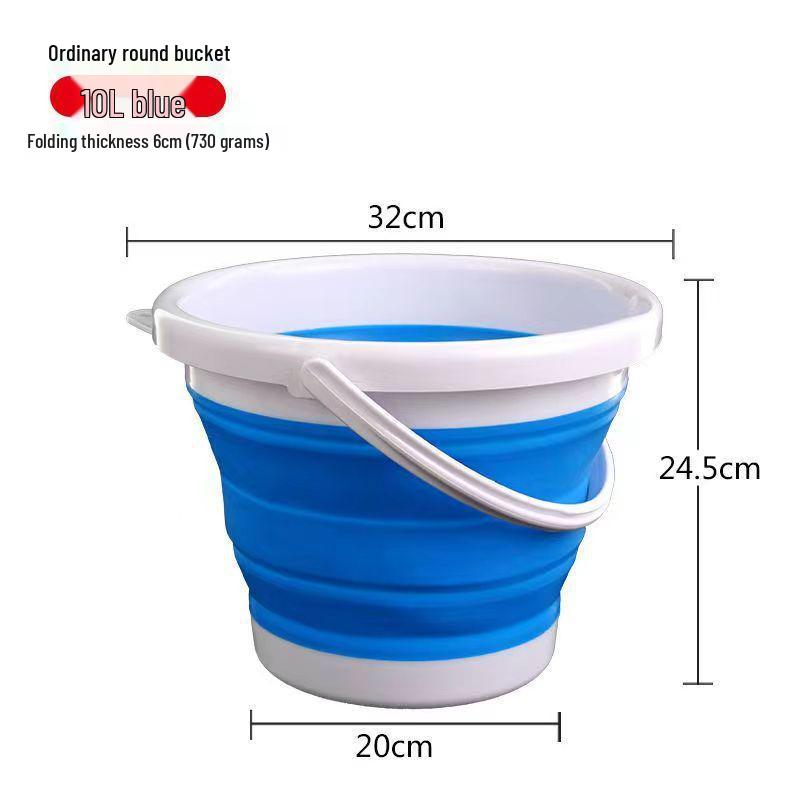 Collapsible Portable Water Bucket for Car Wash, Outdoor, Fishing, and Travel