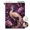 DIY Pearl Peacock 5D Rhinestone Art Kit for Adults Round Half Pearls Wall Decoration Handmade Craft Gift Frameless
