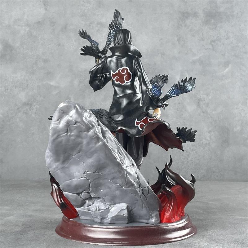 28 cm Naruto two-headed crow hall itachi hand-made anime model Uchiha itachi statue toy home desktop decoration ornaments