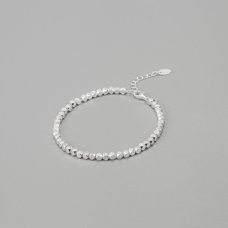 BFCLUB Silver Color Hiphop Square Ball Bracelet for Women Men Vintage Handmade Hasp Bracelet Birthday Gift S-B451