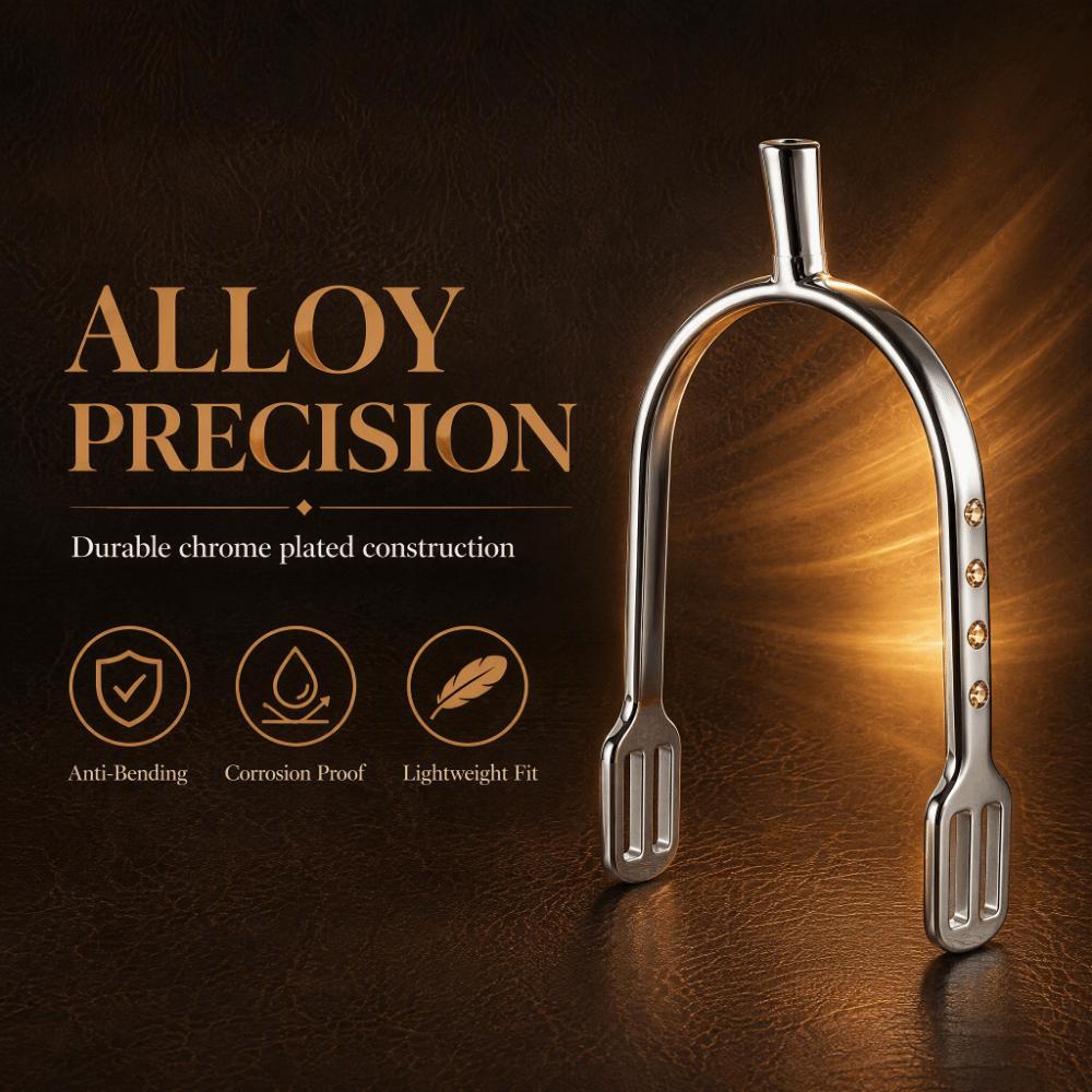 2pcs Silver Chrome Plated Spurs Aluminum Alloy Narrow Spurs Durable Zinc Alloy Spurs For Women